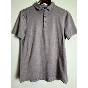 Lululemon Polo Shirt Mens Small‎ Gray Activewear Evolution Short Sleeve Golf